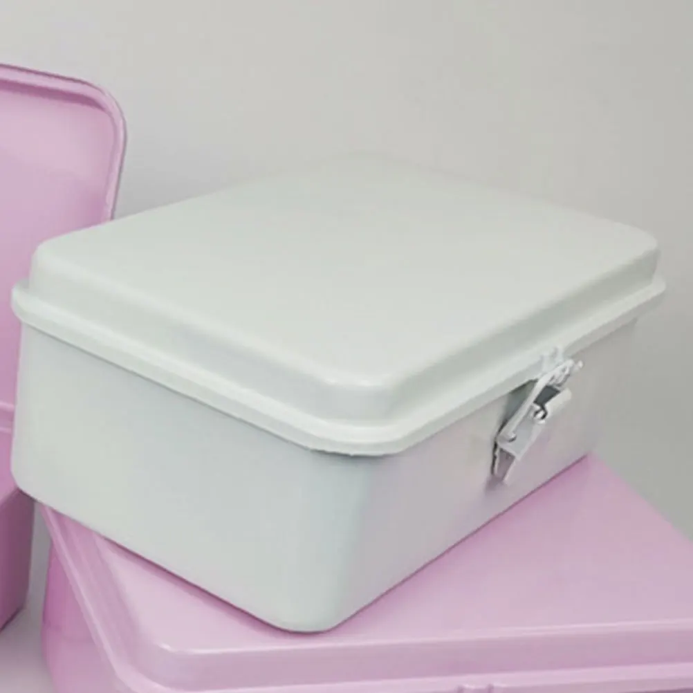 Metal Toolbox Storage White Vintage Lockable Clasp Sheet Container Tool Box Office Notepad Small Tape Holder Metal
Metal Toolbox Storage White Vintage Lockable Clasp Sheet Container Tool Box Office Notepad Small Tape Holder Metal