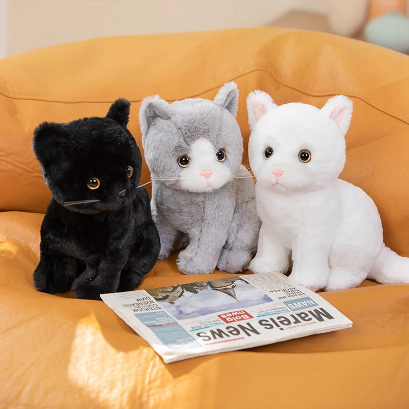 Simlation Sit Kitten Plush Toys Fluffy Cat Stuffed Animal Pet Doll Cute Black Orange Gray White Gray Cat Plushie Toys
Simlation Sit Kitten Plush Toys Fluffy Cat Stuffed Animal Pet Doll Cute Black Orange Gray White Gray Cat Plushie Toys