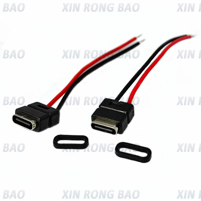 TypeC 2P waterproof female USB welding wire type injection molding 2 solder joints waterproof rubber ring Type-C connector cable
TypeC 2P waterproof female USB welding wire type injection molding 2 solder joints waterproof rubber ring Type-C connector cable