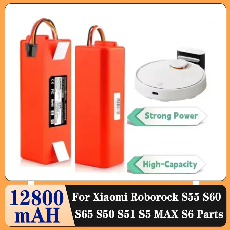 12800mAh Battery Pack Replacement for Roborock S8 Pro Ultra S50 S5 Max S7 MaxV Ultra S7 S6 Q7 Q5 Robotic Vacuum Cleaner Parts
12800mAh Battery Pack Replacement for Roborock S8 Pro Ultra S50 S5 Max S7 MaxV Ultra S7 S6 Q7 Q5 Robotic Vacuum Cleaner Parts