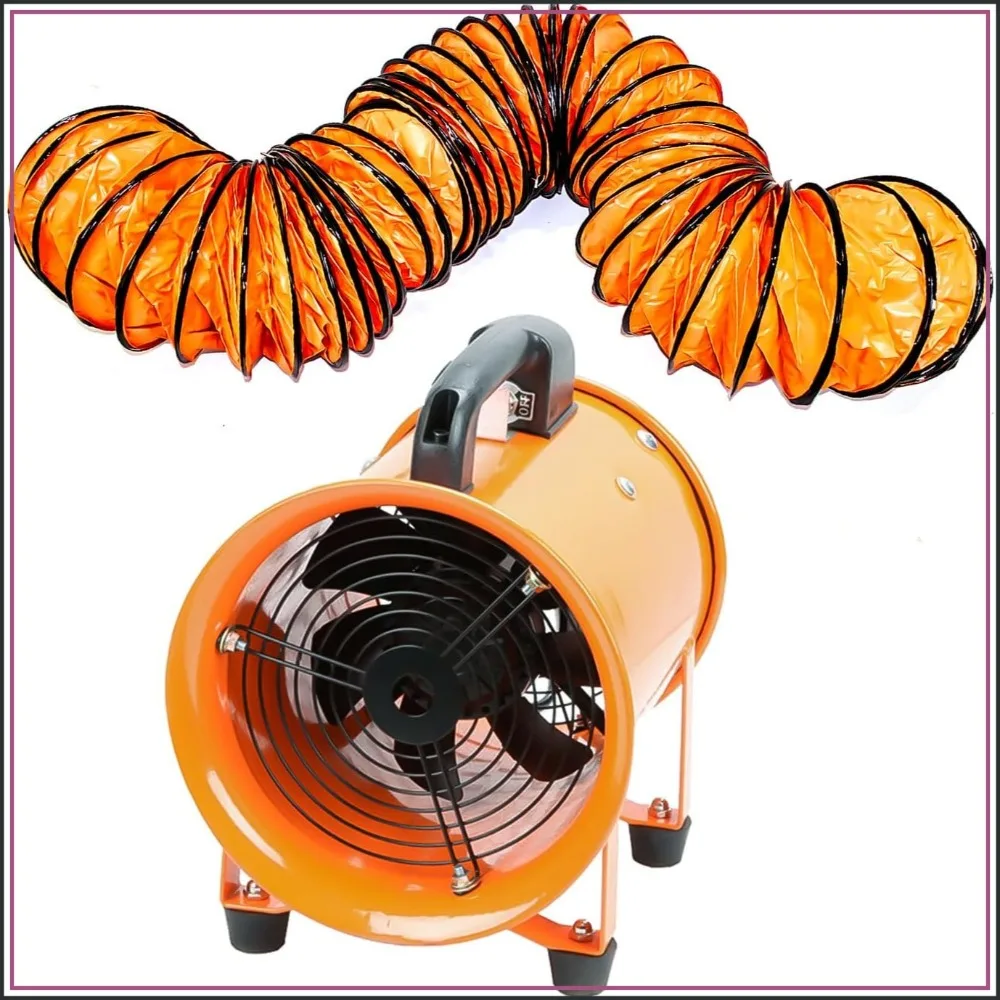 8-Inch High-Velocity Utility Blower Fan with 16.4ft Duct Hose, 3150 RPM Low-Noise Ventilator for Basements, Workshops, Warehouses
8-Inch High-Velocity Utility Blower Fan with 16.4ft Duct Hose, 3150 RPM Low-Noise Ventilator for Basements, Workshops, Warehouses