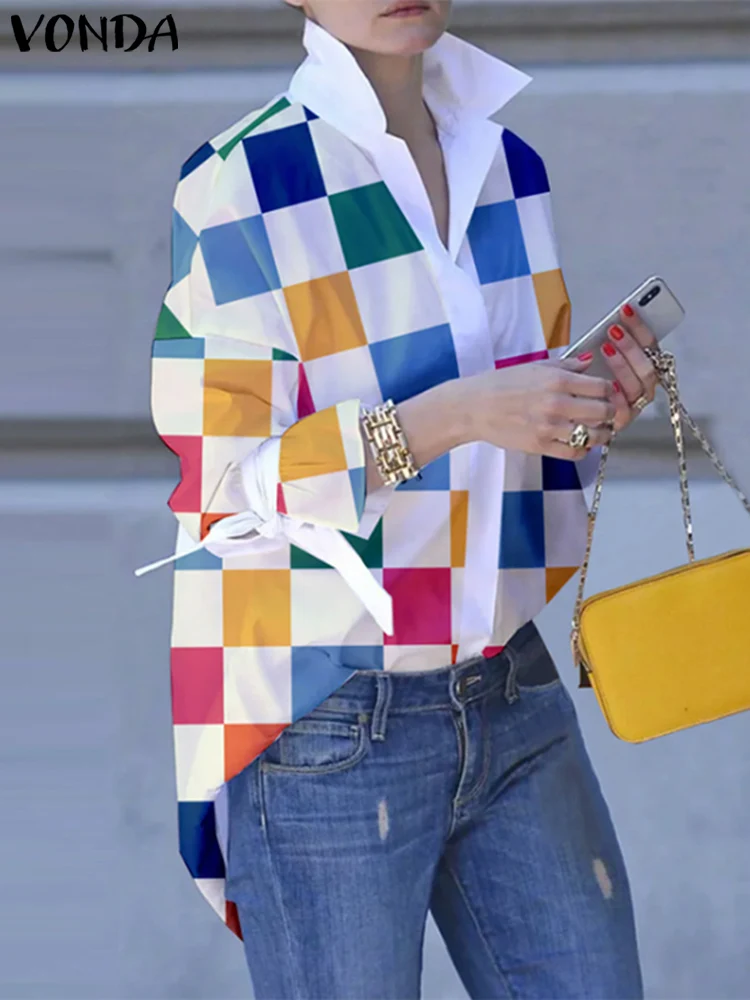 VONDA Elegant Blouse 2024 Fashion Printed Turn-down Collar Office Shirts Bohemian Plaid Tops Oversized Casual Blusas Femininas
VONDA Elegant Blouse 2024 Fashion Printed Turn-down Collar Office Shirts Bohemian Plaid Tops Oversized Casual Blusas Femininas