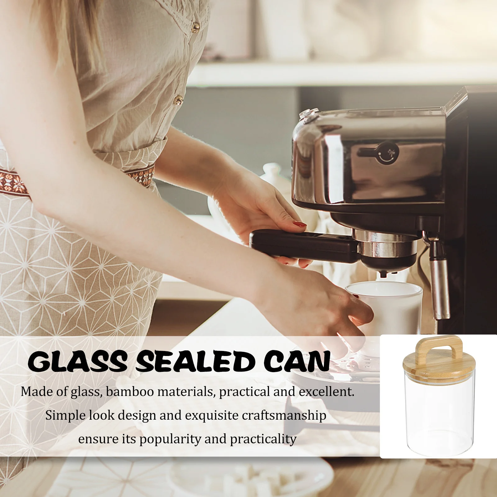 Coffee Bean Storage Container Clear Glass Jar Airtight Bamboo Lid Glass Storage Jar Kitchen Food Container Practical
Coffee Bean Storage Container Clear Glass Jar Airtight Bamboo Lid Glass Storage Jar Kitchen Food Container Practical