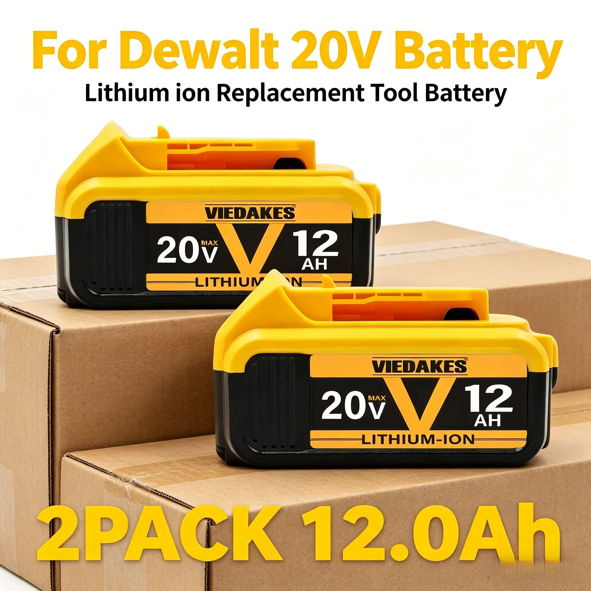 12.0Ah 20V Lithium Battery, for Dewalt 20V Battery DCB205 DCB206, Compatible for Dewalt Saw & Grinder
12.0Ah 20V Lithium Battery, for Dewalt 20V Battery DCB205 DCB206, Compatible for Dewalt Saw & Grinder