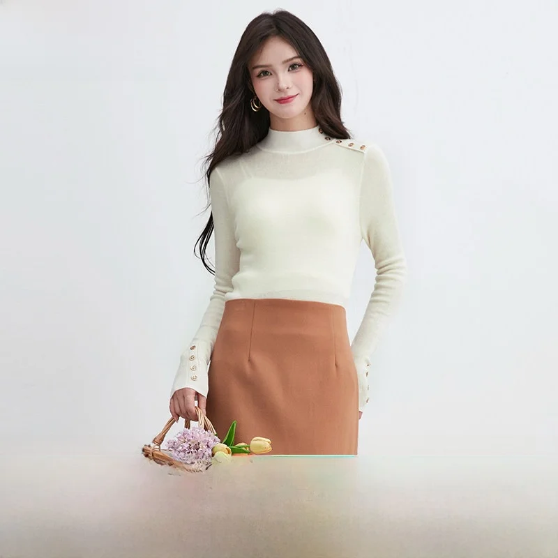 Эластичный облегающий женский свитер с длинным рукавом, базовый слой, худи с круглым вырезом, трикотаж, Red Door 9 Charm MO0H0023, Зима 2025
Эластичный облегающий женский свитер с длинным рукавом, базовый слой, худи с круглым вырезом, трикотаж, Red Door 9 Charm MO0H0023, Зима 2025