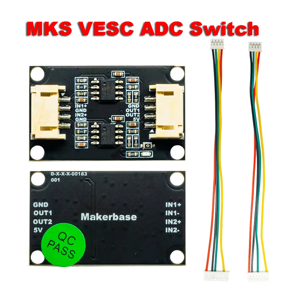 MKS VESC ADC Switch Dual-Channel AD Linear Voltage Converter 0 to 5V to 0 to 3.3V Digital-to-Analog Converter
MKS VESC ADC Switch Dual-Channel AD Linear Voltage Converter 0 to 5V to 0 to 3.3V Digital-to-Analog Converter