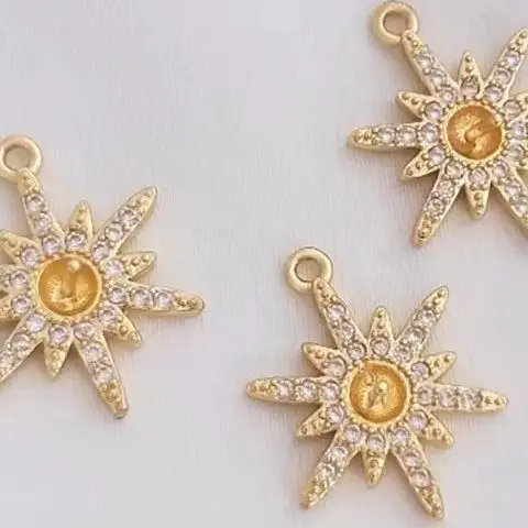 14-каратное позолоченное кулон со звездой и микронабором из циркона, держатель для жемчуга в виде снежинки, изготовление ювелирных изделий своими руками C093
14-каратное позолоченное кулон со звездой и микронабором из циркона, держатель для жемчуга в виде снежинки, изготовление ювелирных изделий своими руками C093