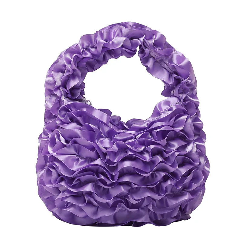 Sweet girl style lace pleated bag lace soft yarn splicing temperament socialite style armpit handbag
Sweet girl style lace pleated bag lace soft yarn splicing temperament socialite style armpit handbag