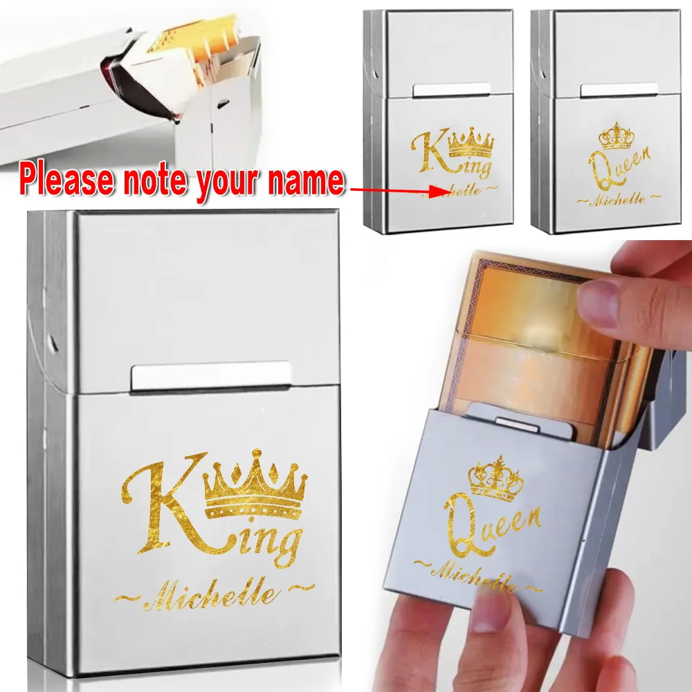Customized Name Metal Cigarette Box Slim Aluminum Shell Magnetic Closure Custom Pocket Organizer Personalized Holder for Tobacco
Customized Name Metal Cigarette Box Slim Aluminum Shell Magnetic Closure Custom Pocket Organizer Personalized Holder for Tobacco