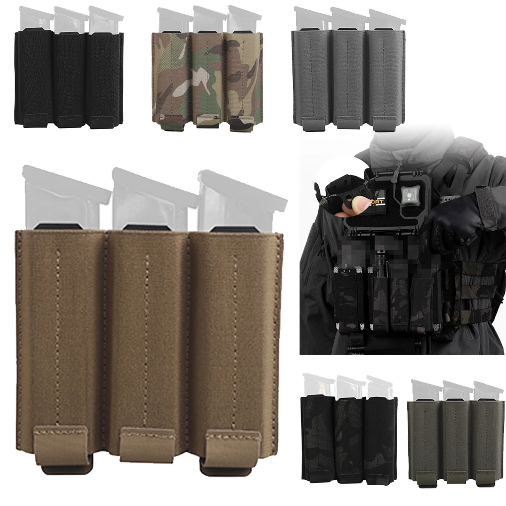 Tactical 3-Slot Elastic Mag Pouch MOLLE System Triple Magazine Bag Modular Multi-purpose Storage Pouch for Airsoft Hunting Vest
Tactical 3-Slot Elastic Mag Pouch MOLLE System Triple Magazine Bag Modular Multi-purpose Storage Pouch for Airsoft Hunting Vest