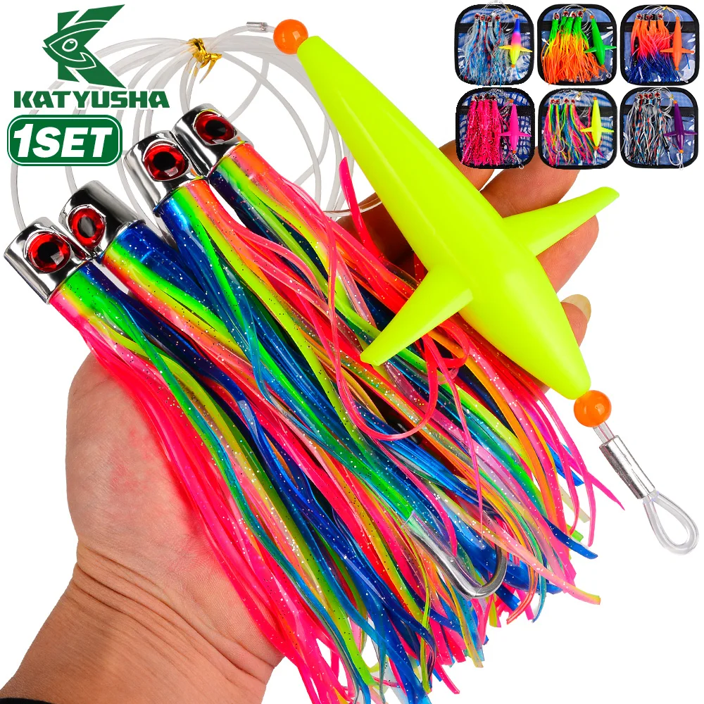 KATYUSHA 13/17CM Artificial Swinging SwimBait Tuna Seawater Fishing Lures Flying Bird Lure Squid Skirt Soft Bait Towing Hook Set
KATYUSHA 13/17CM Artificial Swinging SwimBait Tuna Seawater Fishing Lures Flying Bird Lure Squid Skirt Soft Bait Towing Hook Set