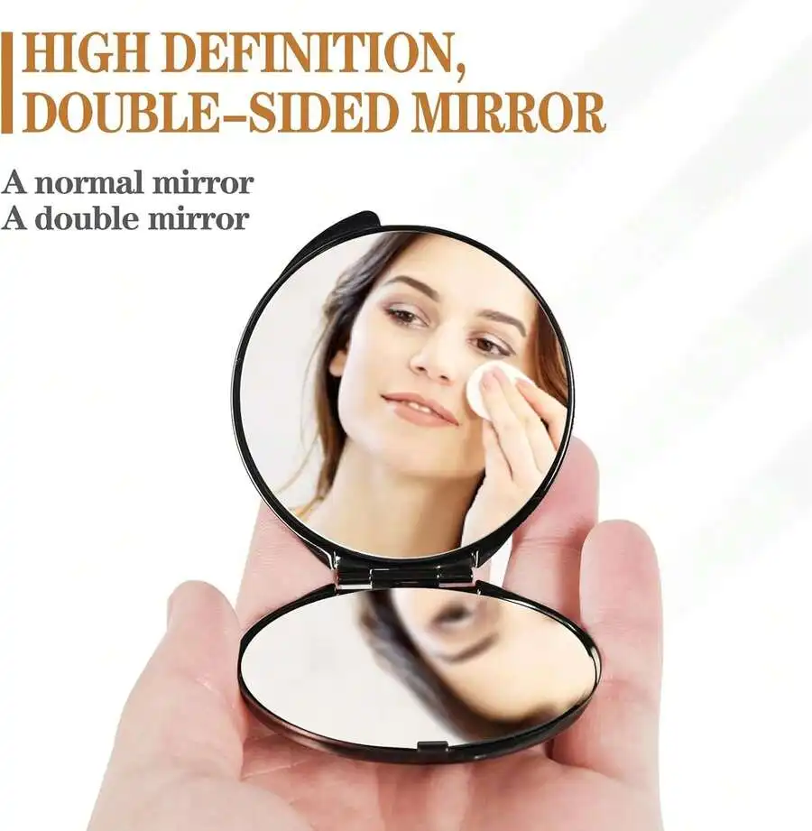 High Definition Double Sided Compact Mirror 1x 2x Magnification Portable Foldable Makeup Mirror
High Definition Double Sided Compact Mirror 1x 2x Magnification Portable Foldable Makeup Mirror