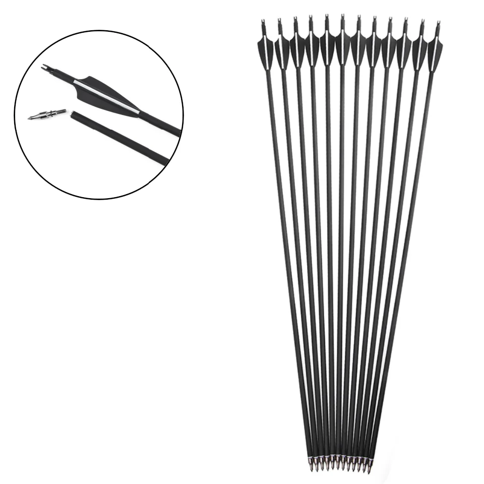 6/12pcs 32inch Carbon Arrows SP500 ID6.2mm OD7.8mm Archery Arrow Shaft 3"Veans Feather Shooting Hunting 100gr Broadhead
6/12pcs 32inch Carbon Arrows SP500 ID6.2mm OD7.8mm Archery Arrow Shaft 3"Veans Feather Shooting Hunting 100gr Broadhead