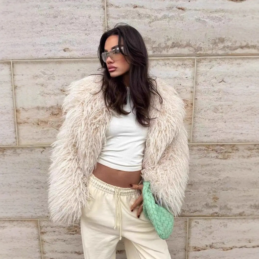 Women's Mid-Length Artificial Fur Coat Teddy Wool Fur Jaet Long Sve Belted Waist Sle European Faion Trend
Women's Mid-Length Artificial Fur Coat Teddy Wool Fur Jaet Long Sve Belted Waist Sle European Faion Trend