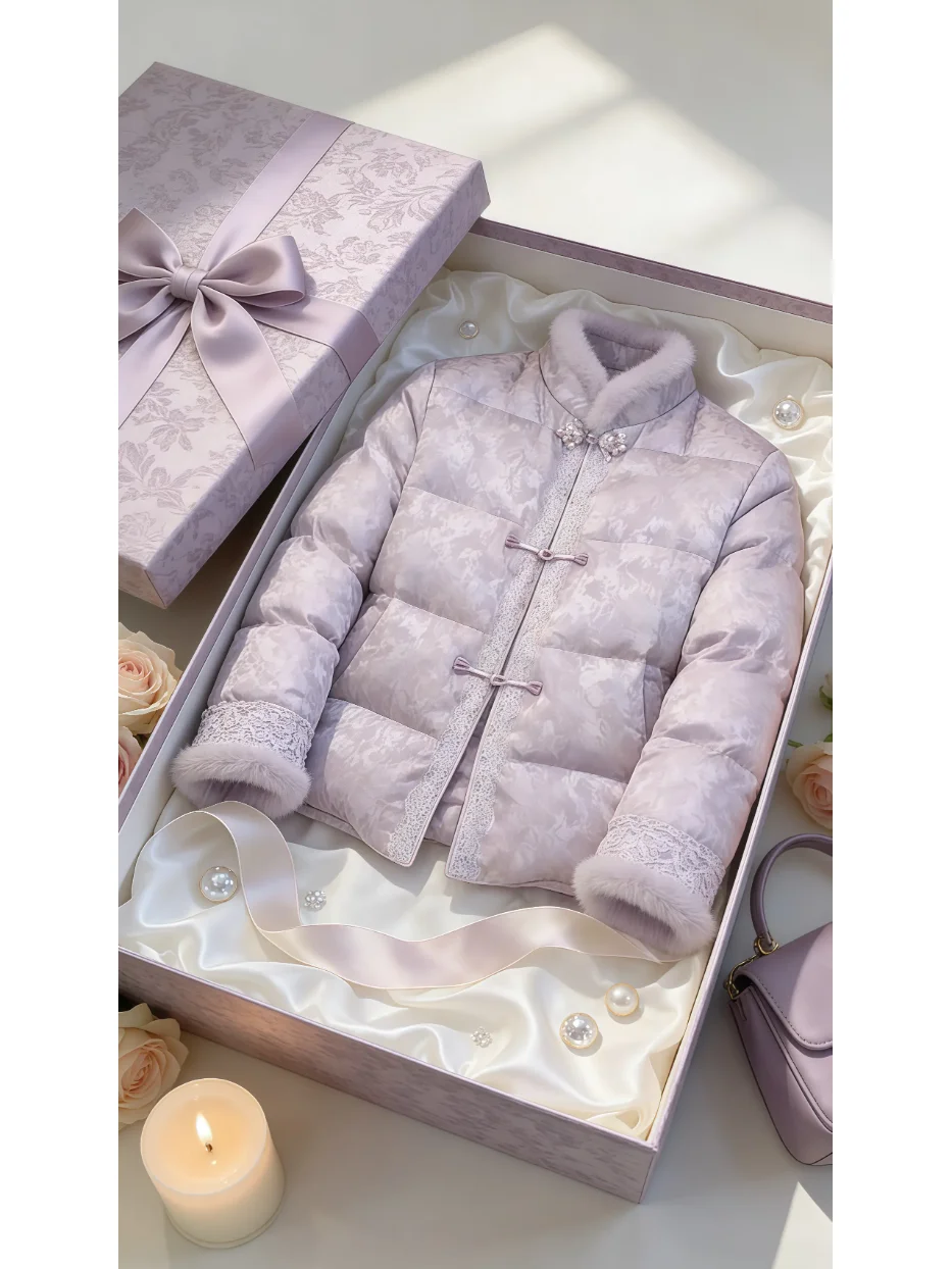 New Chinese Style Thickened Short Cotton Jacket for Women with Button Embroidery Warm Purple Autumn Winter Fashion Outerwear
New Chinese Style Thickened Short Cotton Jacket for Women with Button Embroidery Warm Purple Autumn Winter Fashion Outerwear