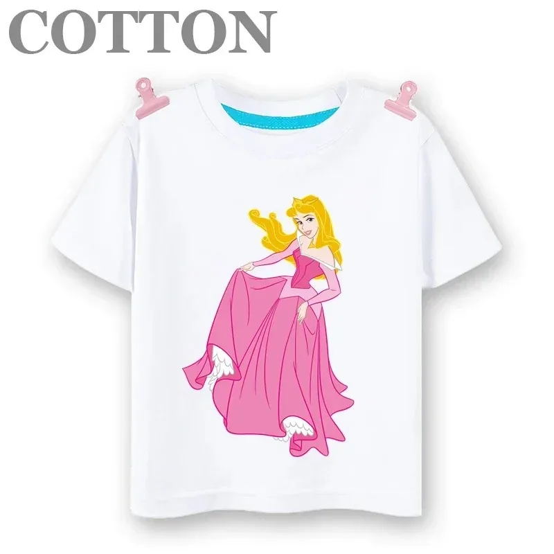 New Princess Aurora Dress-Up Disney Anime Fashion Cotton Summer Children's Cartoon T-shirt with Round Neck, and Printed Pattern
New Princess Aurora Dress-Up Disney Anime Fashion Cotton Summer Children's Cartoon T-shirt with Round Neck, and Printed Pattern