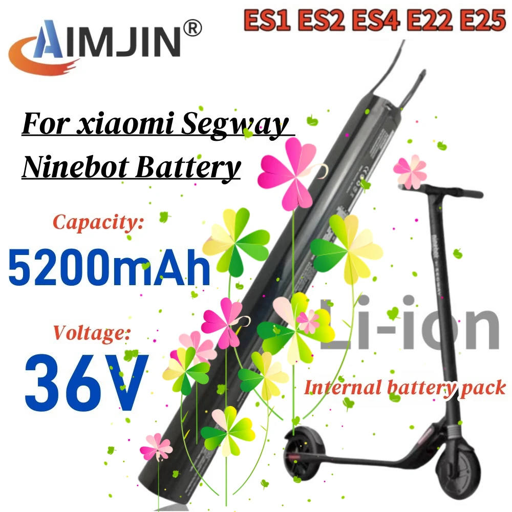 36V 5200mAh Battery Pack Suitable for Ninebot Segway Es1 / ES2 / Es3 / Es4 Scooter
36V 5200mAh Battery Pack Suitable for Ninebot Segway Es1 / ES2 / Es3 / Es4 Scooter