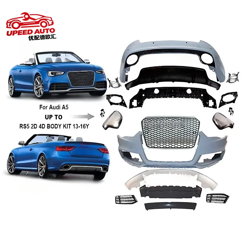 Suitable for STLF Car Exterior Accessories Bodykit A5 2013-2016 Upgrade to Rs5 Front Grille Rear Bumper 2- or 4-door Body Kit
Suitable for STLF Car Exterior Accessories Bodykit A5 2013-2016 Upgrade to Rs5 Front Grille Rear Bumper 2- or 4-door Body Kit