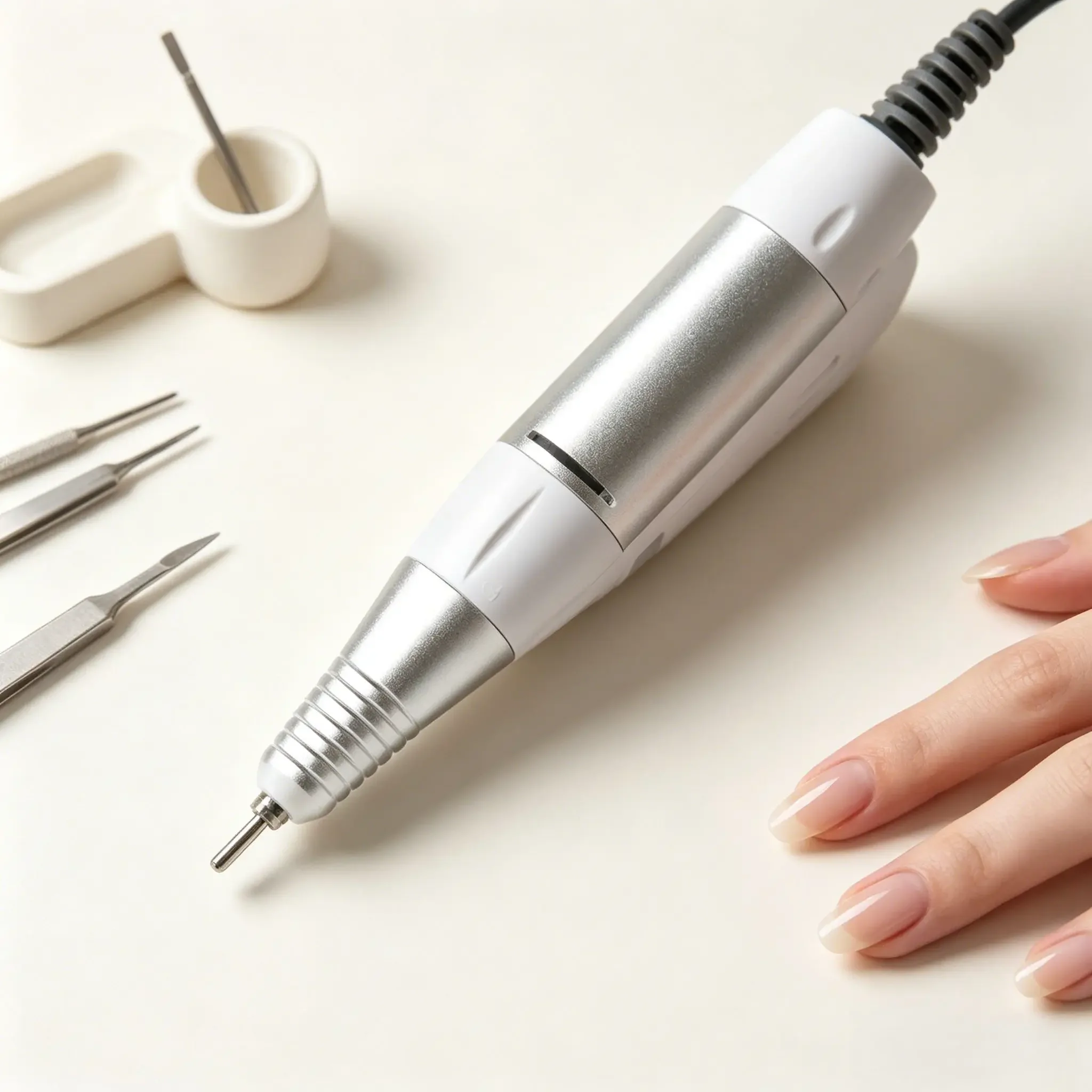 Professional 35000RPM 5‑Pin Nail Drill Handpiece, Replacement Manicure & Pedicure Drill Pen Handle for Nail Salon Use
Professional 35000RPM 5‑Pin Nail Drill Handpiece, Replacement Manicure & Pedicure Drill Pen Handle for Nail Salon Use