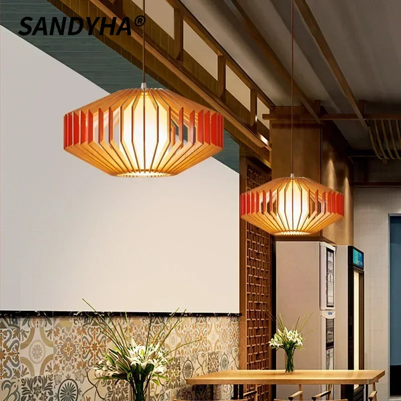 SANDYHA Chinese Retro Pendant Light Wooden Art LED Lamp Suitable for Presence Chamber Dining Room Hotel Home Decoration Lighting
SANDYHA Chinese Retro Pendant Light Wooden Art LED Lamp Suitable for Presence Chamber Dining Room Hotel Home Decoration Lighting