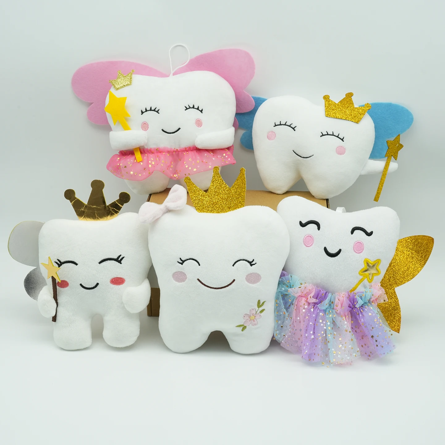 YanQing 5 Styles Cartoon Teeth Fairy Plush Toys Kawaii Tooth Stuffed Dolls White Teeth Plush Doll Children Birthday Gifts
YanQing 5 Styles Cartoon Teeth Fairy Plush Toys Kawaii Tooth Stuffed Dolls White Teeth Plush Doll Children Birthday Gifts