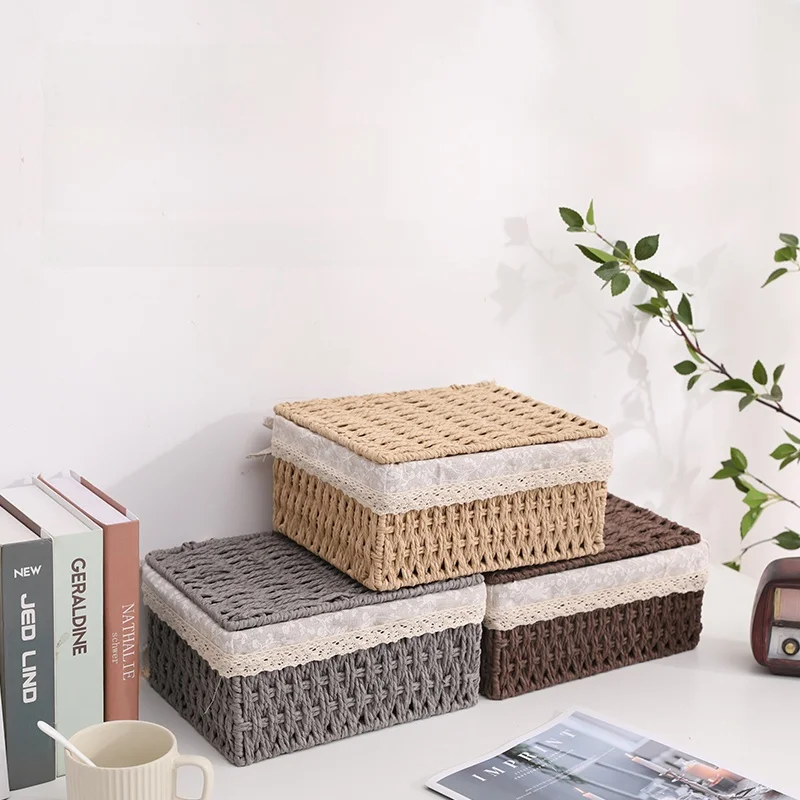 Large Woven Storage Box Desktop Organizer Key Cosmetic Basket Paper Willow Reed Fabric Art Storage Basket Simple Sle
Large Woven Storage Box Desktop Organizer Key Cosmetic Basket Paper Willow Reed Fabric Art Storage Basket Simple Sle