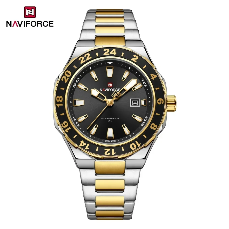 NAVIFORCE NF9249 Модные повседневные кварцевые часы для мужчин из нержавеющей стали с датой Водонепроницаемые классические роскошные часы
NAVIFORCE NF9249 Модные повседневные кварцевые часы для мужчин из нержавеющей стали с датой Водонепроницаемые классические роскошные часы