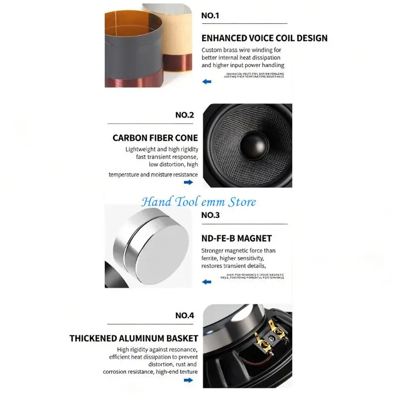 H37F 6.5inch 40W Speaker With 30mm Voice Coil Delivering Rich And Dynamic Sound
H37F 6.5inch 40W Speaker With 30mm Voice Coil Delivering Rich And Dynamic Sound