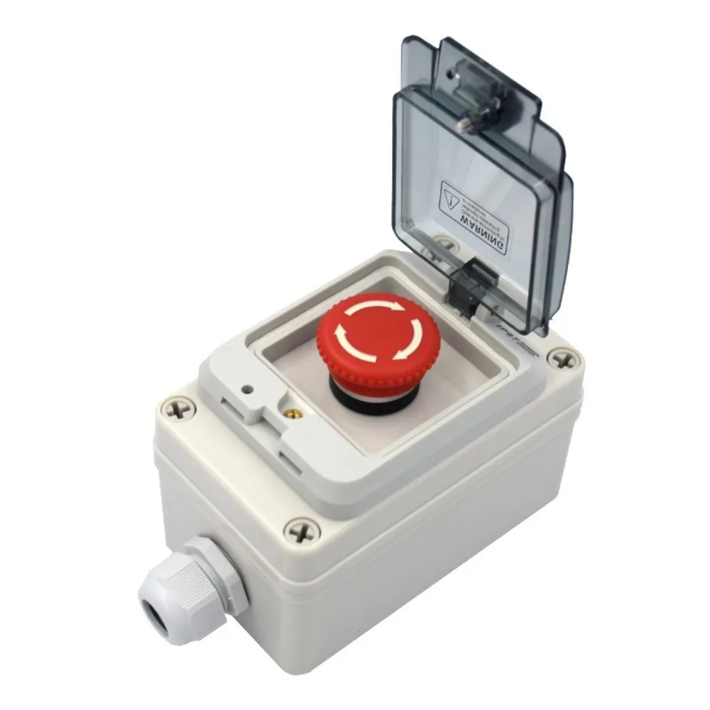 IP67 Emergency Stop Push Button Protective Cover Outdoor Button Switch Waterproof Enclosure Emergency Stop Control Box Elevator