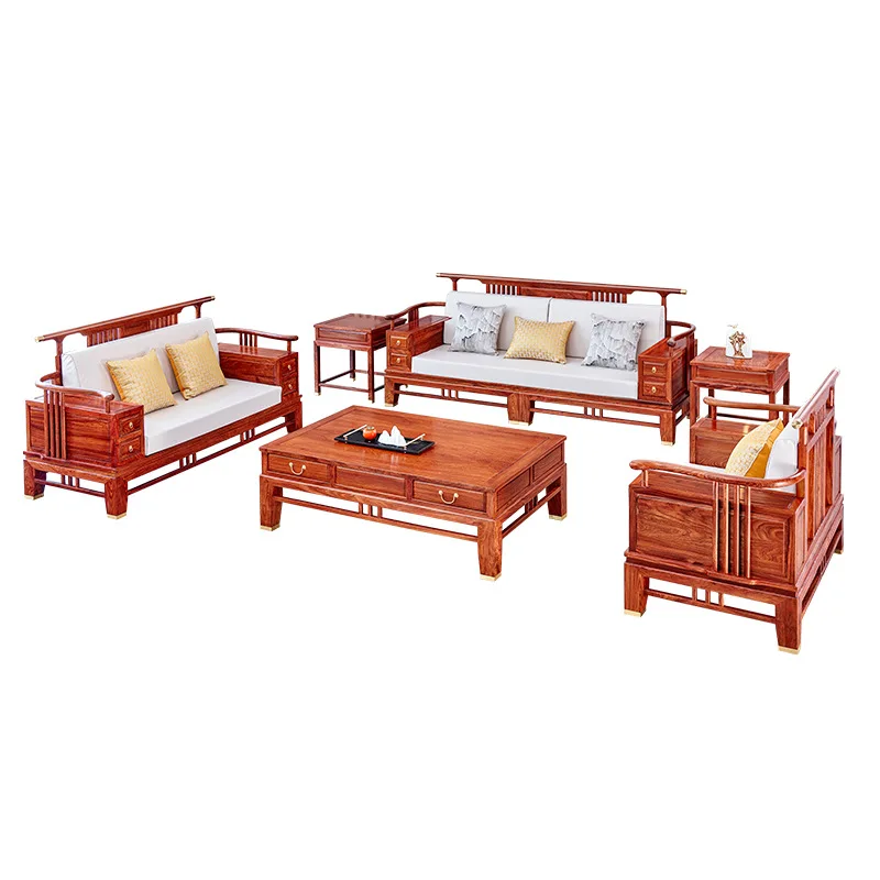 Mahogany hedgehog red sandalwood new Chinese sofa coffee table combination simple soft backrest furniture
Mahogany hedgehog red sandalwood new Chinese sofa coffee table combination simple soft backrest furniture