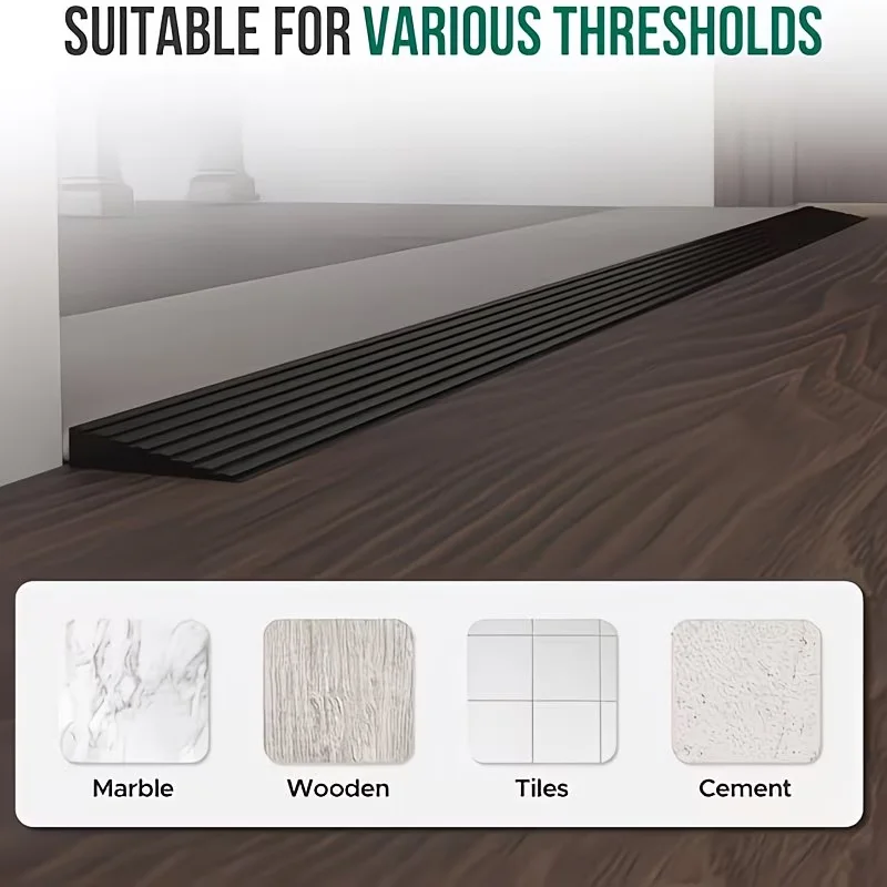 1pc 90x5cm Self-Adhesive Ramp Mat Non-Slip Floor Transition Strip Multi-Purpose Easy Install Door Threshold Ramp Home
1pc 90x5cm Self-Adhesive Ramp Mat Non-Slip Floor Transition Strip Multi-Purpose Easy Install Door Threshold Ramp Home