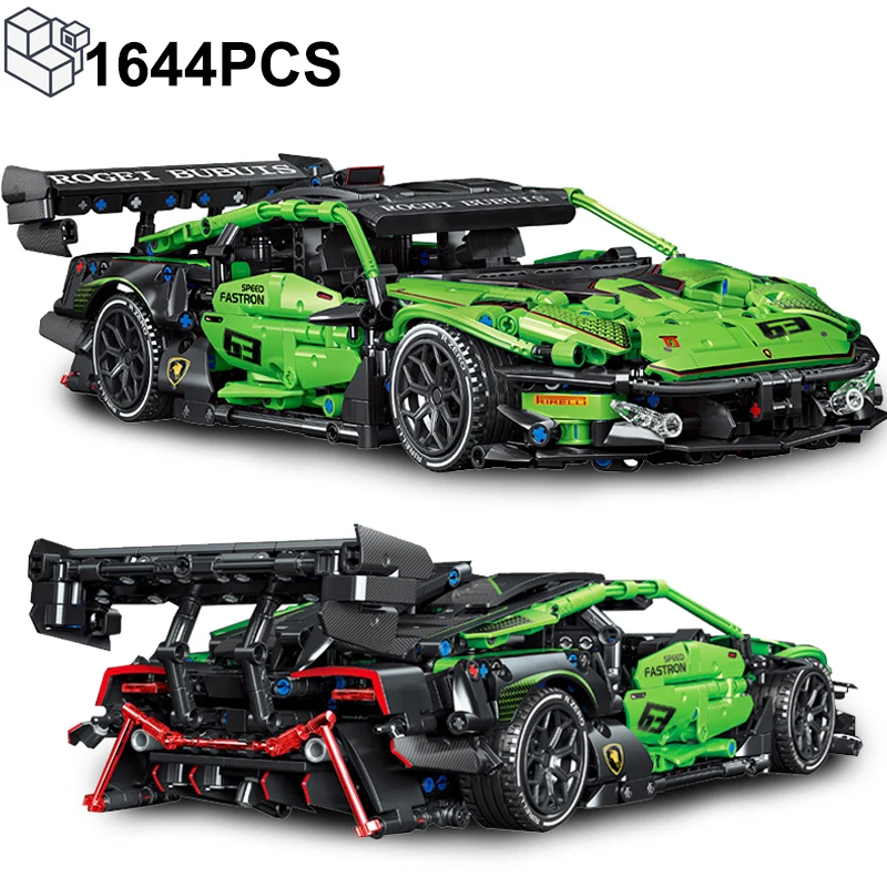 1644PCS Technical Green Lambor Super Speed Sports Car Building Blocks Famous Vehicle Assemble Bricks Toys Gifts For Adult Boys
1644PCS Technical Green Lambor Super Speed Sports Car Building Blocks Famous Vehicle Assemble Bricks Toys Gifts For Adult Boys