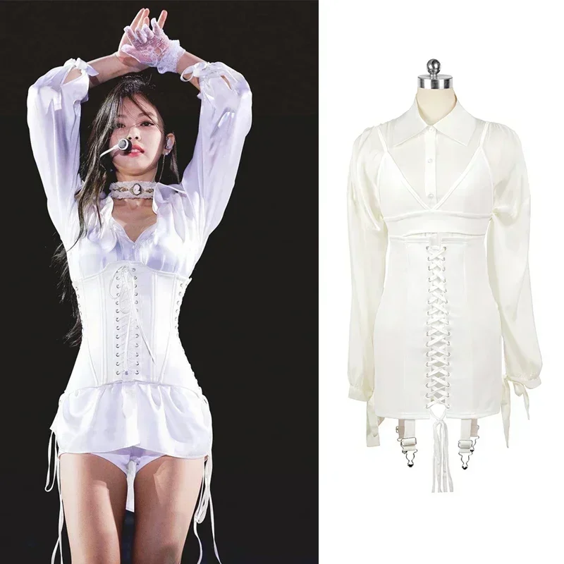 New Jazz Dance Costumes Women Group Nightclub Female Singer Dancer White Hip Hop Pole Dance Stage Dresses
New Jazz Dance Costumes Women Group Nightclub Female Singer Dancer White Hip Hop Pole Dance Stage Dresses