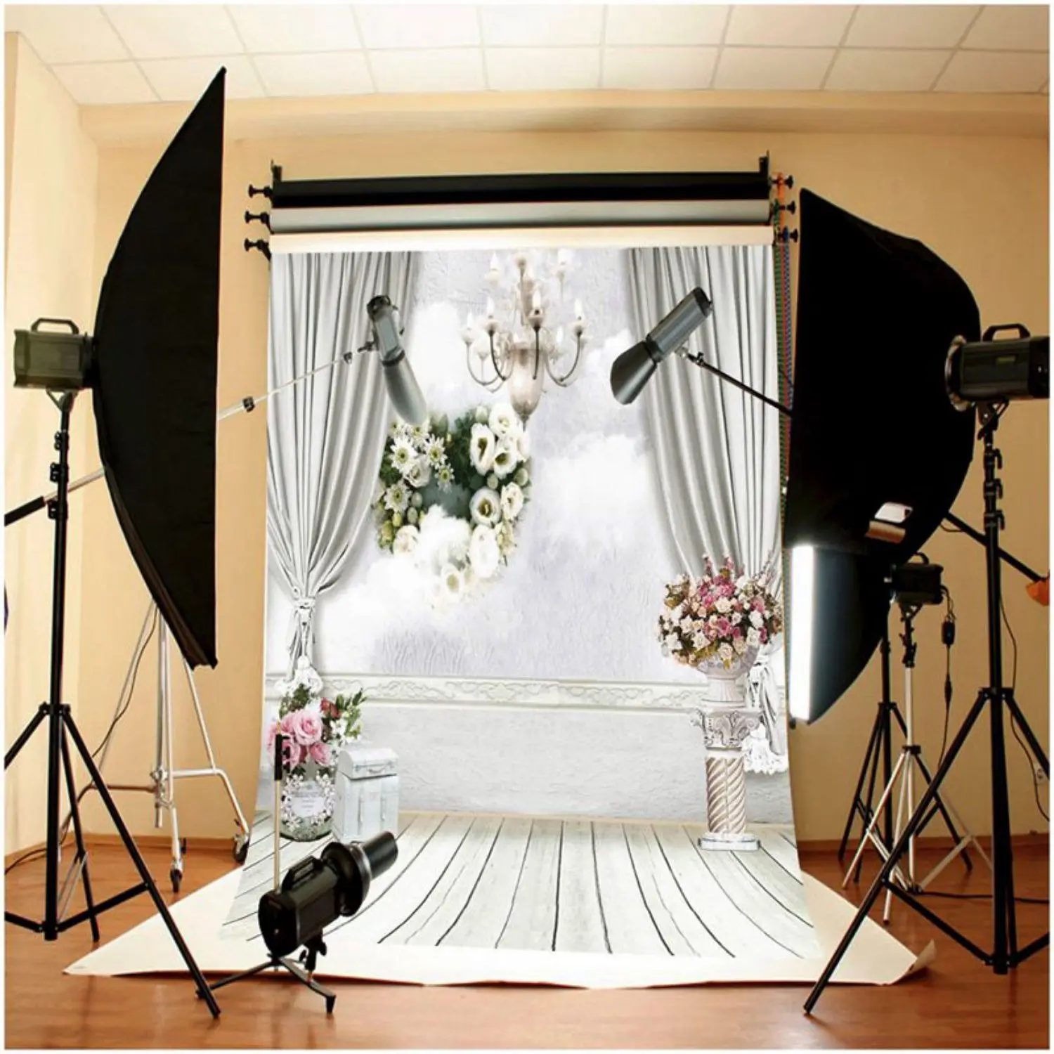 A25P Castle Photography Backdrops Vinyl 5X7ft & White Curtain Backdrop Studio Flower
A25P Castle Photography Backdrops Vinyl 5X7ft & White Curtain Backdrop Studio Flower