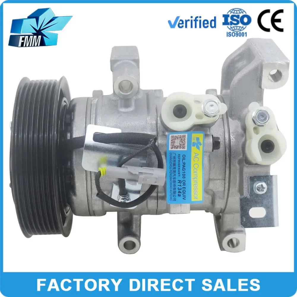 FMM A/C AC Compressor for TOYOTA Vigo GR Hilux 88320-0K660 88320-0K520 88320-0K550 88320-0K580 88320-0K590 88320-0K670 10SRE11C
FMM A/C AC Compressor for TOYOTA Vigo GR Hilux 88320-0K660 88320-0K520 88320-0K550 88320-0K580 88320-0K590 88320-0K670 10SRE11C