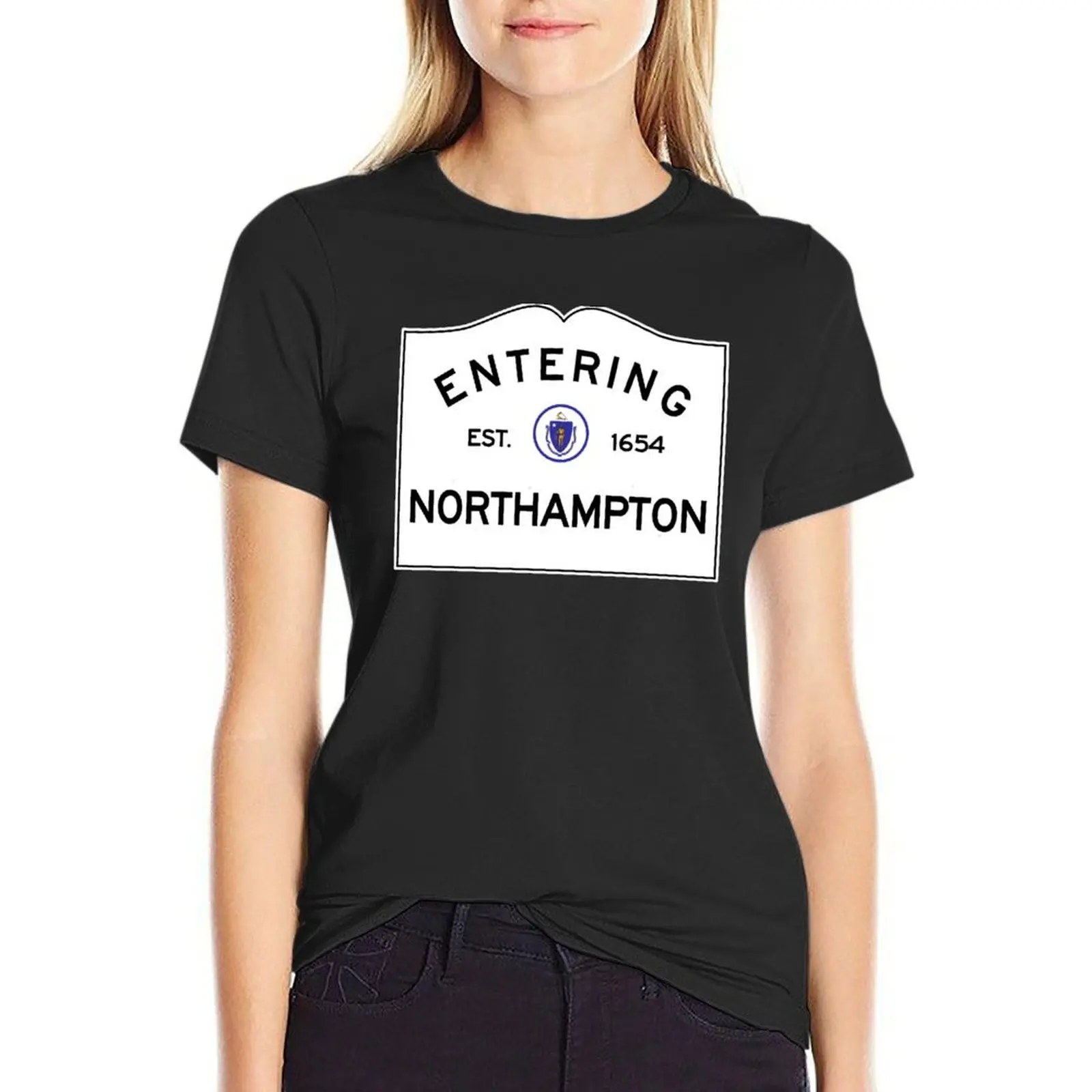 Entering Northampton Massachusetts - Commonwealth of Massachusetts Road Sign T-Shirt hippie clothes summer top tops for Women
Entering Northampton Massachusetts - Commonwealth of Massachusetts Road Sign T-Shirt hippie clothes summer top tops for Women
