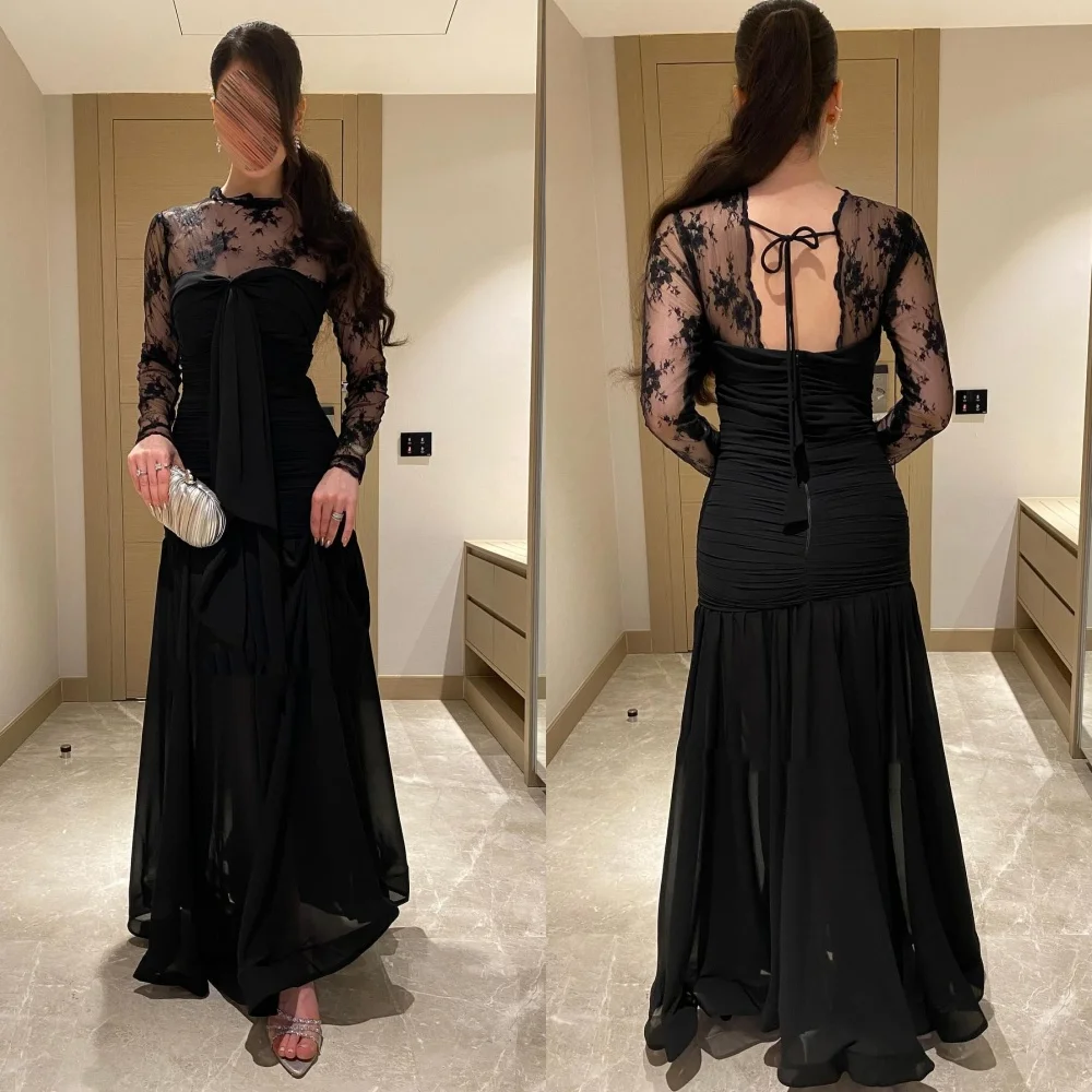 Customized Exquisite Elegant Chiffon Pleat Lace Ruched A-line Scoop Neck Long Dresses Bespoke Occasion Dresses Sizes Available
Customized Exquisite Elegant Chiffon Pleat Lace Ruched A-line Scoop Neck Long Dresses Bespoke Occasion Dresses Sizes Available