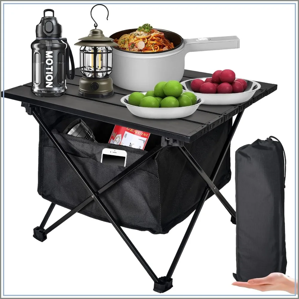 Foldable Camping Side Table, Ultralight Aluminum, Portable Outdoor Table with Carry Bag for Picnic, Grill, Hiking, Fishing, Beach, Black
Foldable Camping Side Table, Ultralight Aluminum, Portable Outdoor Table with Carry Bag for Picnic, Grill, Hiking, Fishing, Beach, Black