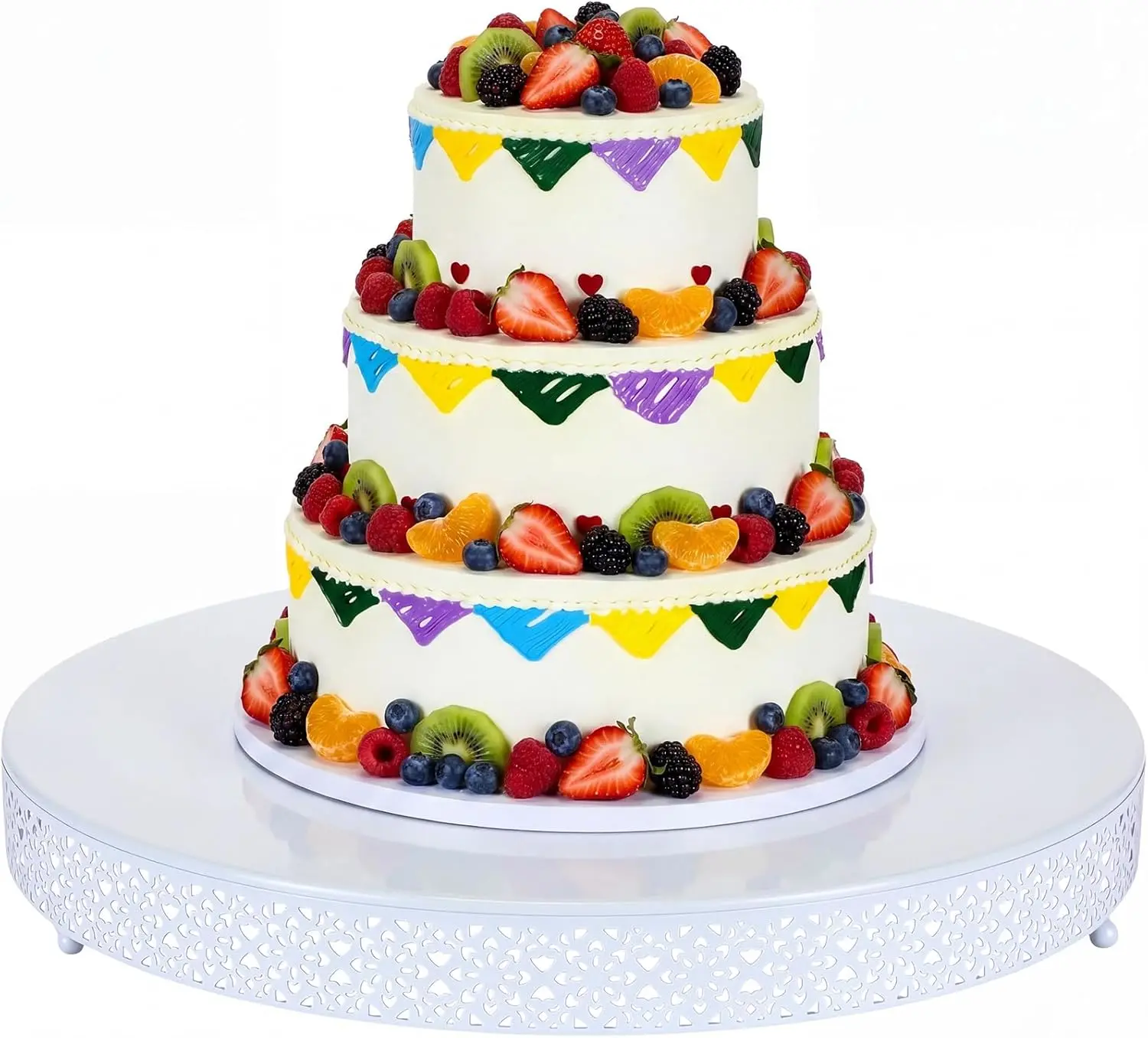 20 Inch Round Metal Cake Stand for Dessert Display, White Cupcake Holder for Wedding Birthday Party
20 Inch Round Metal Cake Stand for Dessert Display, White Cupcake Holder for Wedding Birthday Party