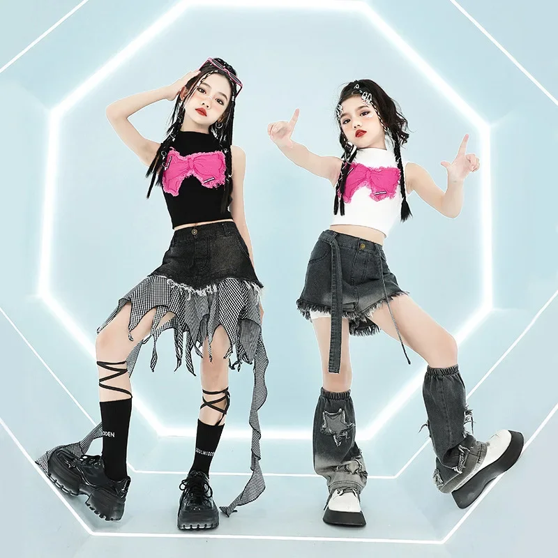 Summer T-Shirt Tassels Skirt Kpop Outfit Girls Jazz Dance Costume Children Runway Street Wear Kids Cool Hip Hop Clothing
Summer T-Shirt Tassels Skirt Kpop Outfit Girls Jazz Dance Costume Children Runway Street Wear Kids Cool Hip Hop Clothing