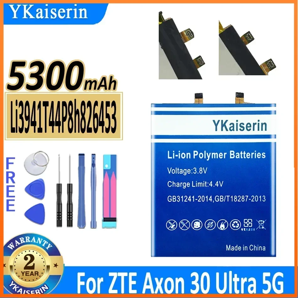 Сменный аккумулятор YKaiserin 5300 мАчLi3941T44P8h 826453 Для аккумуляторов мобильных телефонов ZTE Axon 30 Ultra 5G 31 ultra A30Ultra A2022P
Сменный аккумулятор YKaiserin 5300 мАчLi3941T44P8h 826453 Для аккумуляторов мобильных телефонов ZTE Axon 30 Ultra 5G 31 ultra A30Ultra A2022P