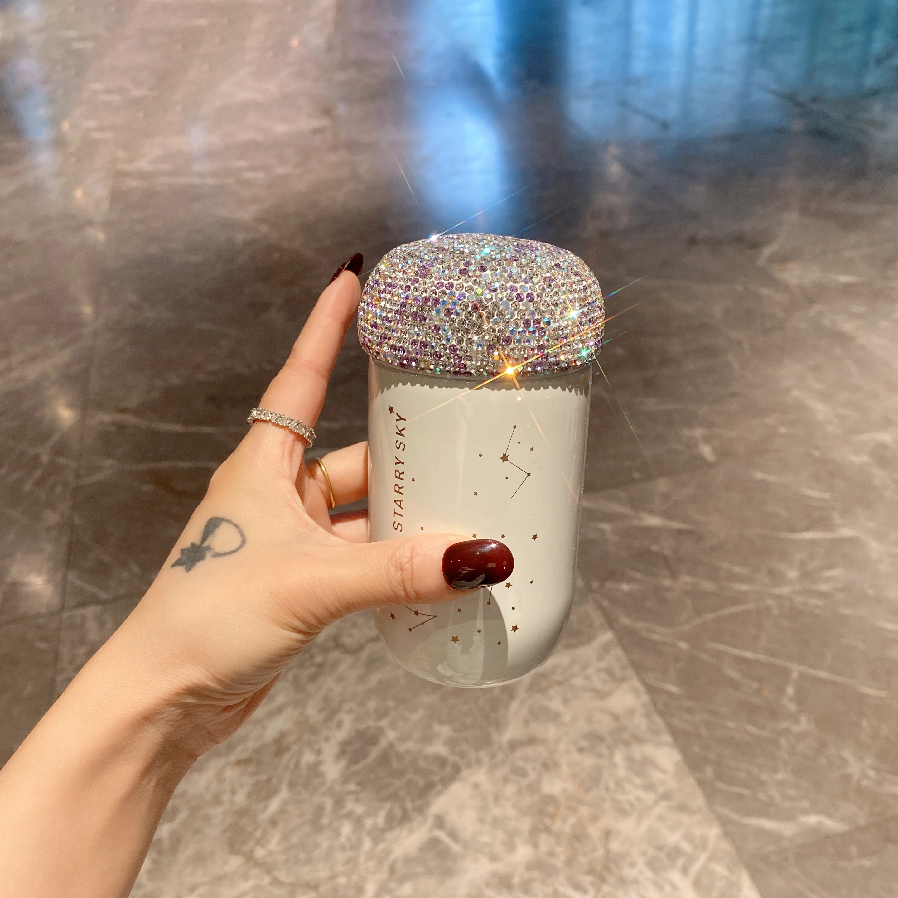 Starry Sky Thermos Bottle Rhinestones 304 Stainless Steel Mini Small Capacity Leakproof Insulated Coffee Mug 200ML for Women
Starry Sky Thermos Bottle Rhinestones 304 Stainless Steel Mini Small Capacity Leakproof Insulated Coffee Mug 200ML for Women