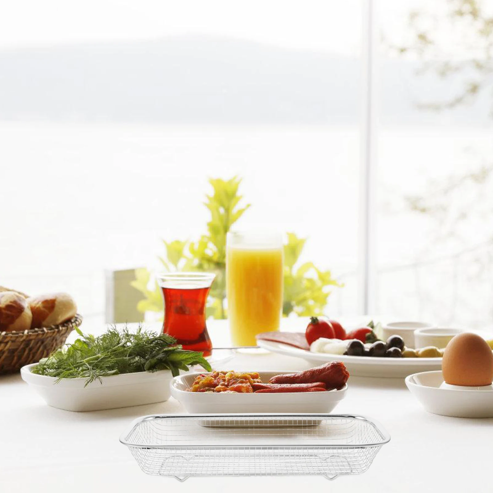 2pcs Stainless Steel Colander Strainer Kitchen Utensil Organizer Chopsticks Silverware Box Sink Dish Drying Rack Rectangle
2pcs Stainless Steel Colander Strainer Kitchen Utensil Organizer Chopsticks Silverware Box Sink Dish Drying Rack Rectangle