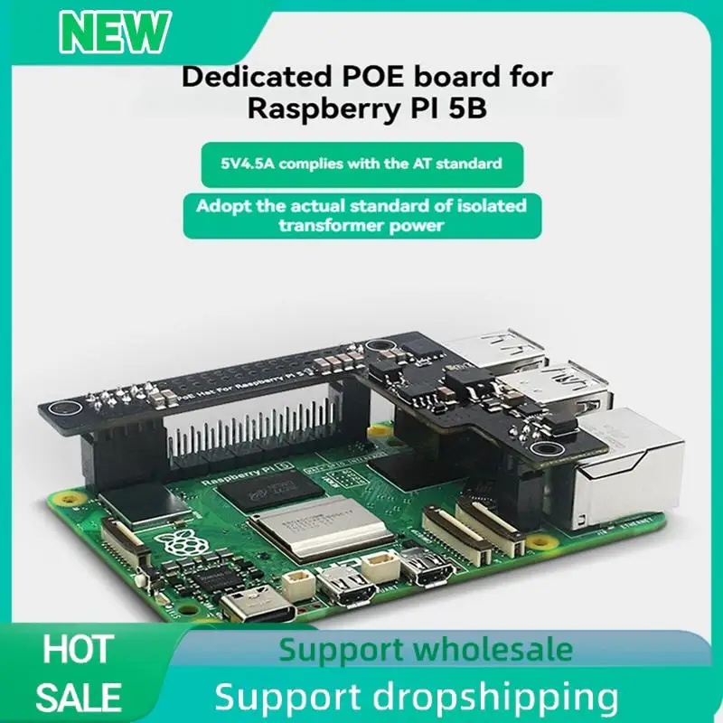 Твердая плата расширения POE HAT для Raspberry Pi 5, изолированный модуль 5 В 4,5 А, модуль IEEE 802.3AF/AT для Rpi 5
Твердая плата расширения POE HAT для Raspberry Pi 5, изолированный модуль 5 В 4,5 А, модуль IEEE 802.3AF/AT для Rpi 5