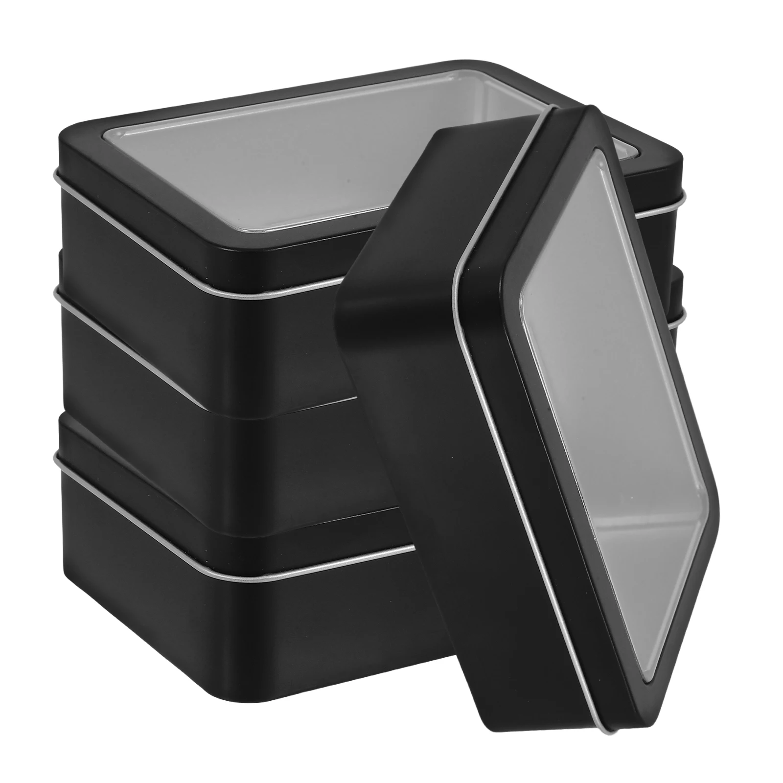 4Pcs Rectangular Tin Box Clear Window Lid Metal Storage Container Snack Candy Cookie Organizer Small Tinplate Boxes
4Pcs Rectangular Tin Box Clear Window Lid Metal Storage Container Snack Candy Cookie Organizer Small Tinplate Boxes