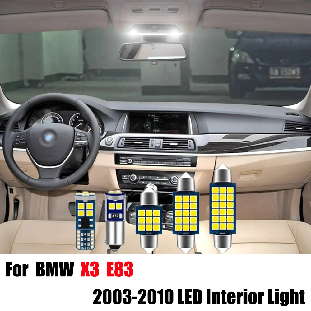 12pcs For BMW X3 E83 2003 2004 2005 2006 2007 2008 2009 2010 Canbus Car LED Bulb Interior Light Kit Accessories
12pcs For BMW X3 E83 2003 2004 2005 2006 2007 2008 2009 2010 Canbus Car LED Bulb Interior Light Kit Accessories