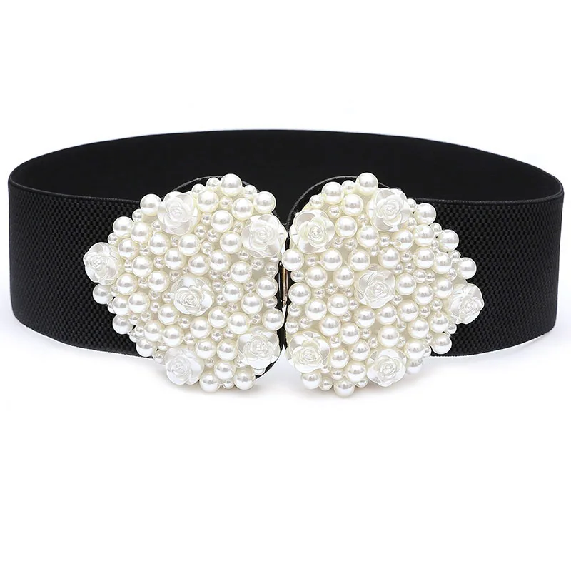 Пояс с жемчугом и цветком в корейском милом стиле, широкий пояс для платьев, женский романтический эластичный пояс с поясом
Пояс с жемчугом и цветком в корейском милом стиле, широкий пояс для платьев, женский романтический эластичный пояс с поясом