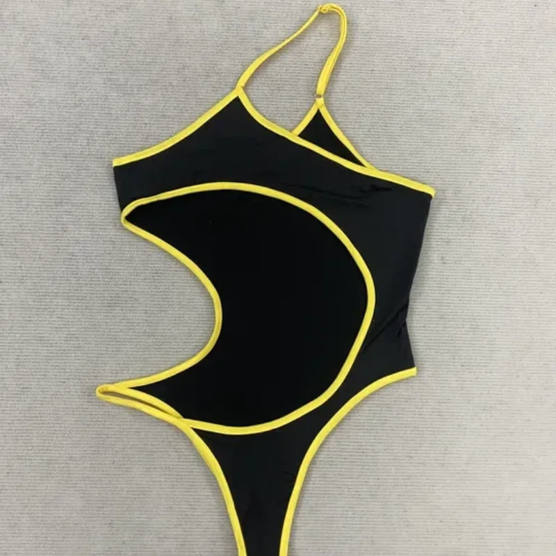 Contrasting Color Irregular Hollow Out Backless Slim Fit Bodysuit European American Fashion INS Sexy Spicy Girl Women's Clothing
Contrasting Color Irregular Hollow Out Backless Slim Fit Bodysuit European American Fashion INS Sexy Spicy Girl Women's Clothing