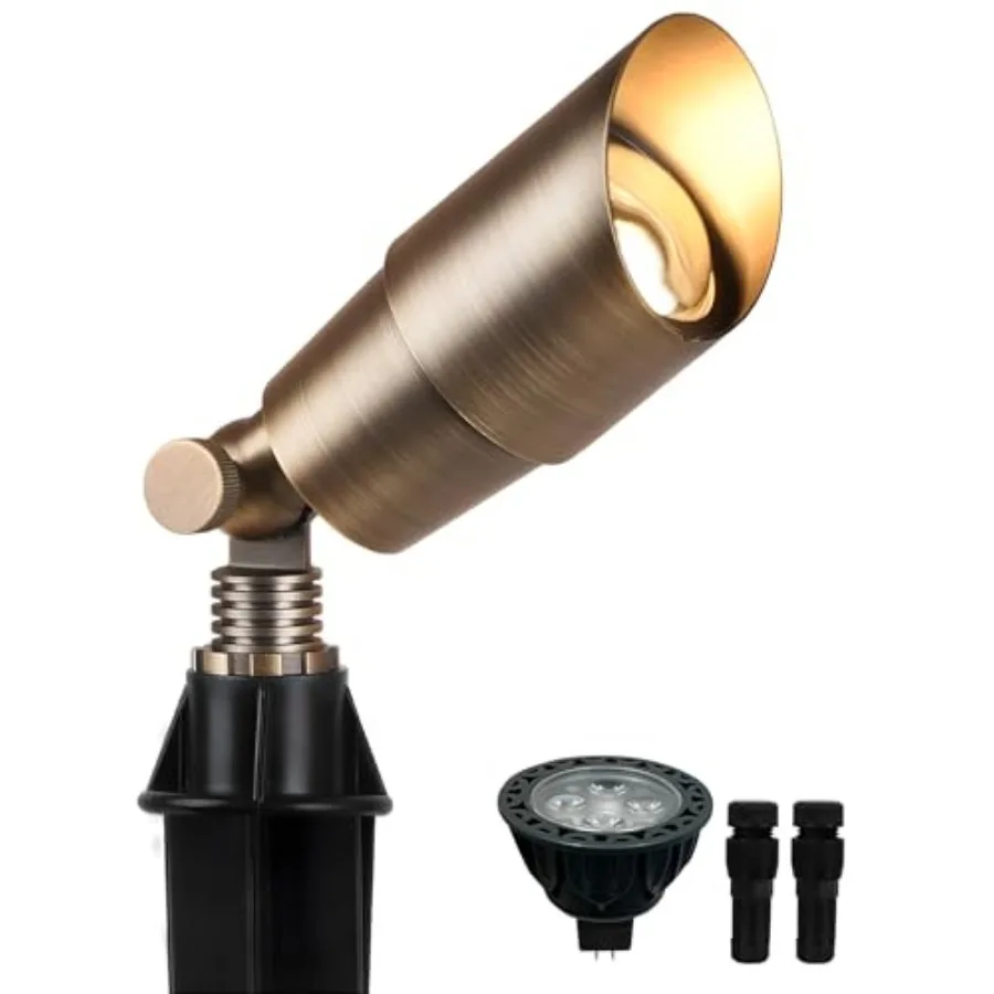 Solid Brass Low Voltage Landscape Lighting Wired 12V LED Landscape Spotlights with Aluminum Housing MR16 Bulb Heavy Duty Outdoo
Solid Brass Low Voltage Landscape Lighting Wired 12V LED Landscape Spotlights with Aluminum Housing MR16 Bulb Heavy Duty Outdoo