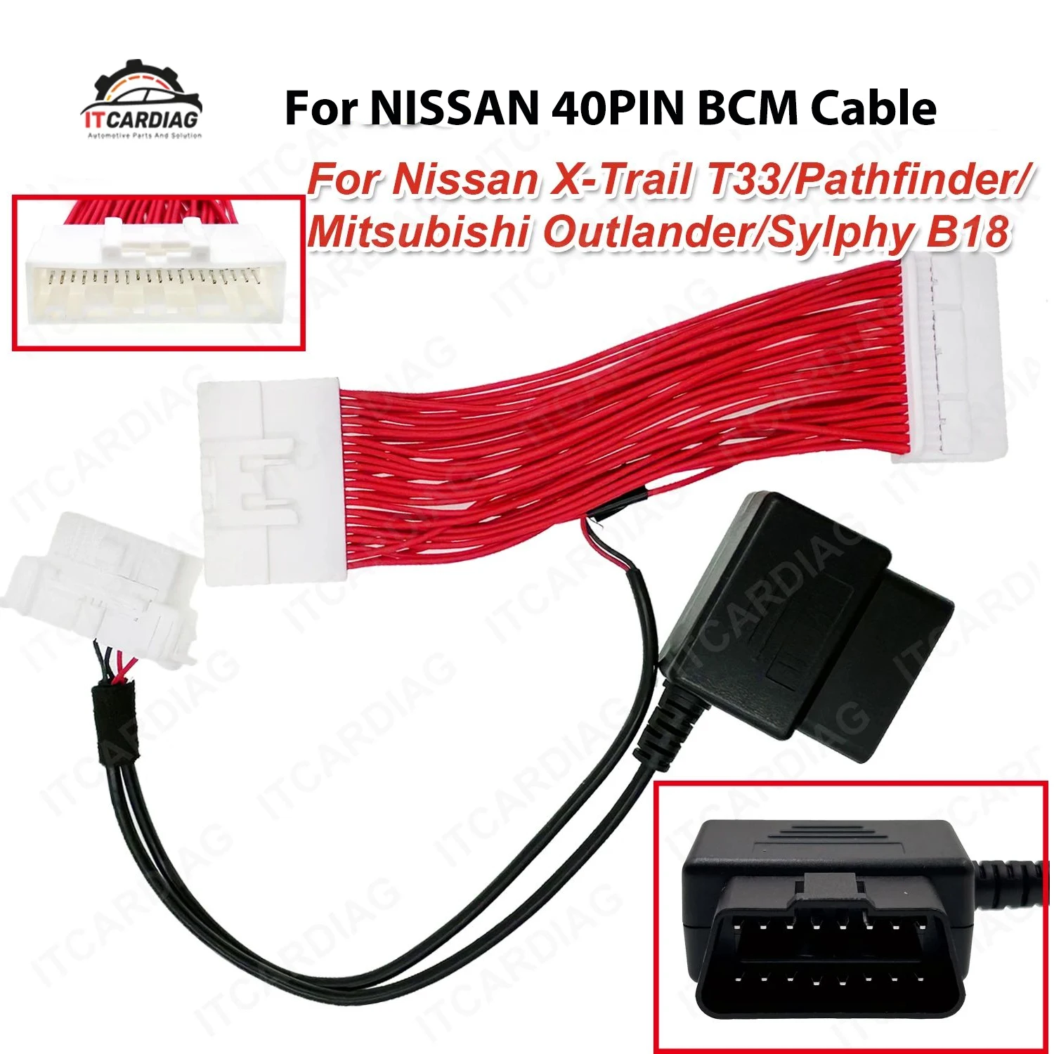 For NISSAN 40PIN-BCM Cable For Nissan X-Trail T33/Pathfinder/Mitsubishi Outlander/Sylphy B18 Works With K518ISE K518S
For NISSAN 40PIN-BCM Cable For Nissan X-Trail T33/Pathfinder/Mitsubishi Outlander/Sylphy B18 Works With K518ISE K518S